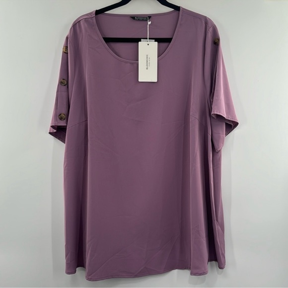 3For$20 BloomChic Dark Pink Blouse NWT size 2X - Picture 5 of 5